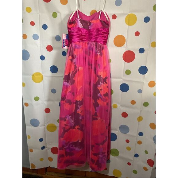 NWT Morgan & Co. Formal Dress Fuchsia Multi Size 5/6 🌸🍒 - Picture 12 of 15